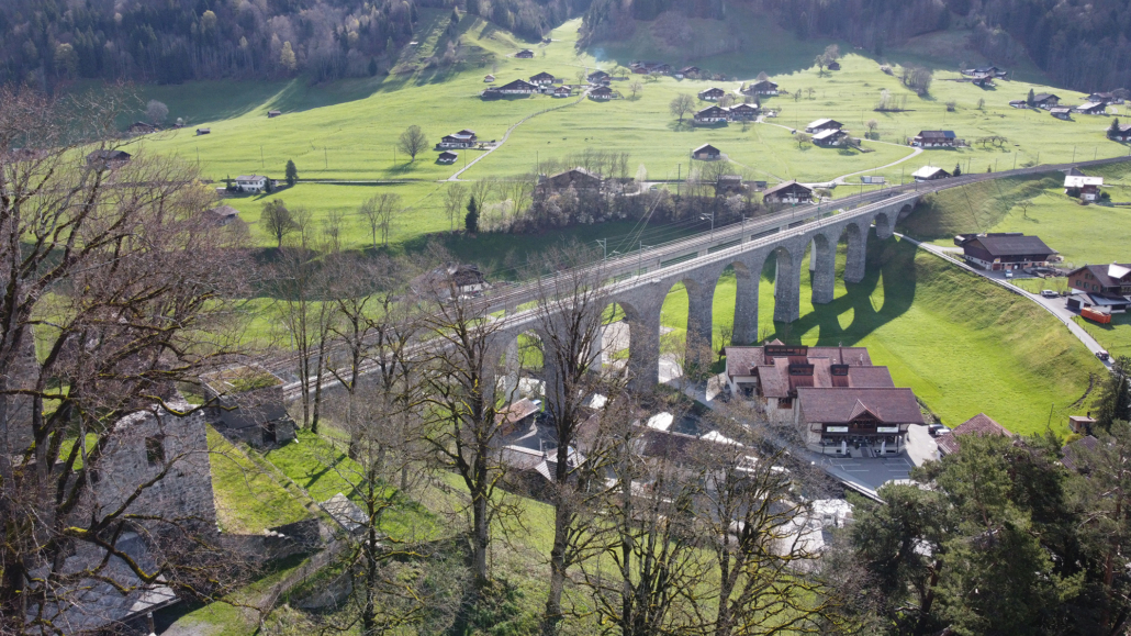 Blick auf das Tellenburg-Viadukt – 2022.